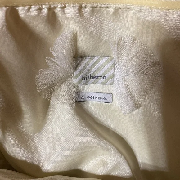 Anthropologie Hitherto Yellow and Black Silk Floral Halter Dress - Picture 3 of 9